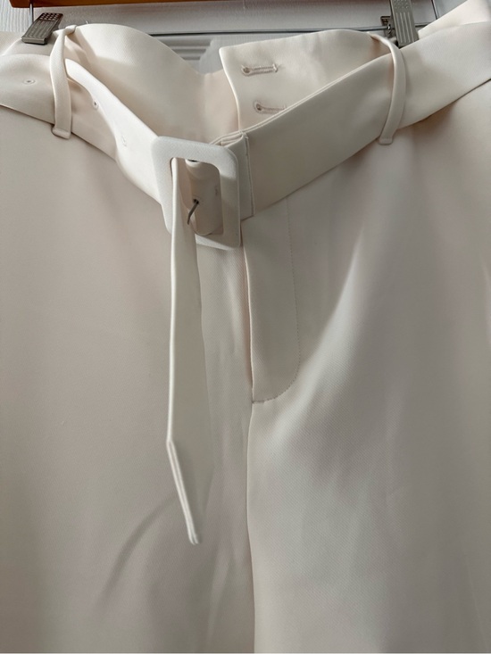 INC International Concepts Pants - INC International Concepts Cream Wide-Leg High-Waist Trousers with Belt